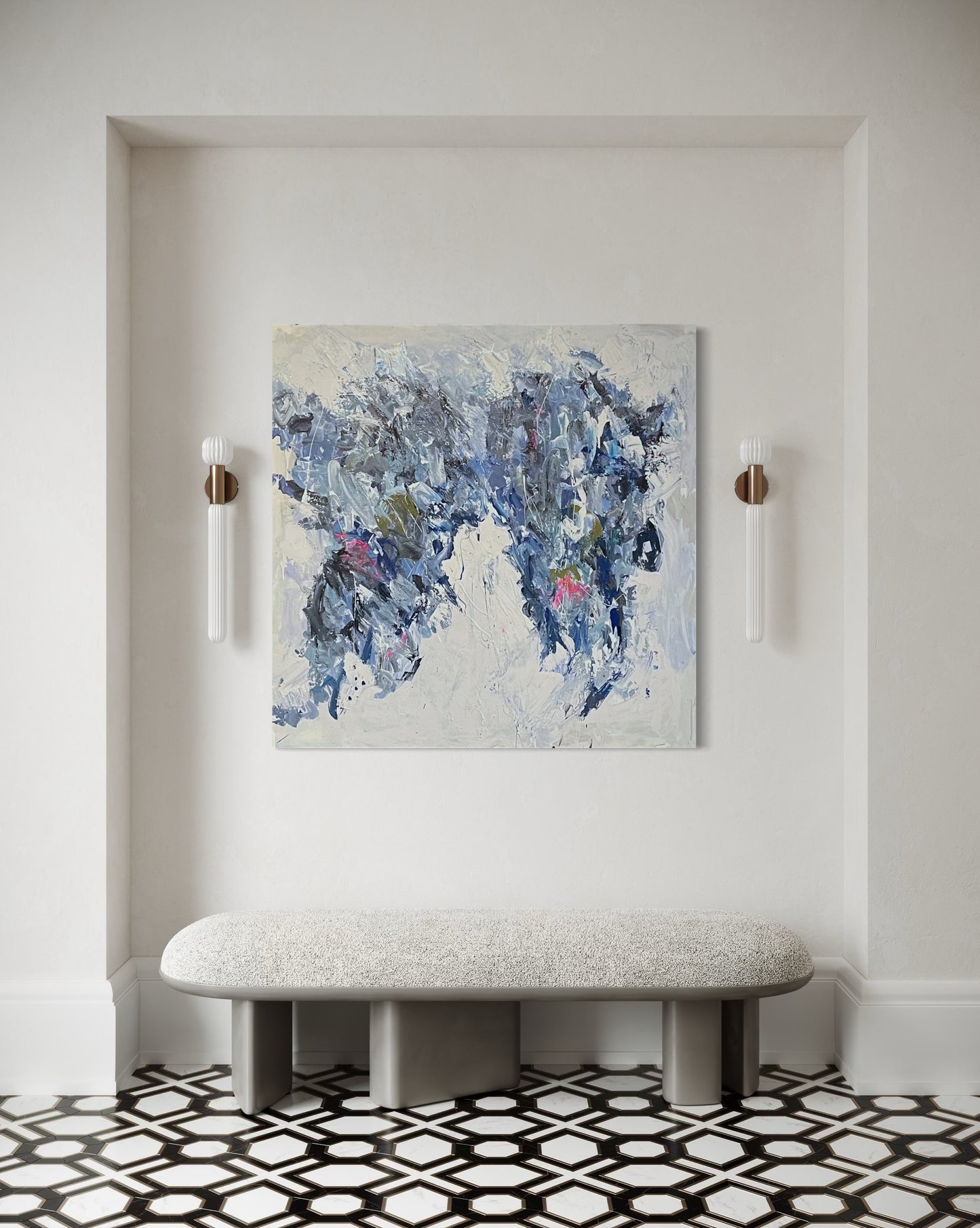 Winging It, 36"x36" Original Abstract Painting