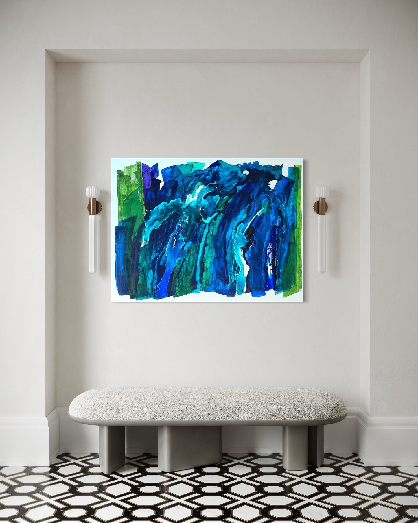 Reunion, 36"x48" Original Abstract Coastal Painting