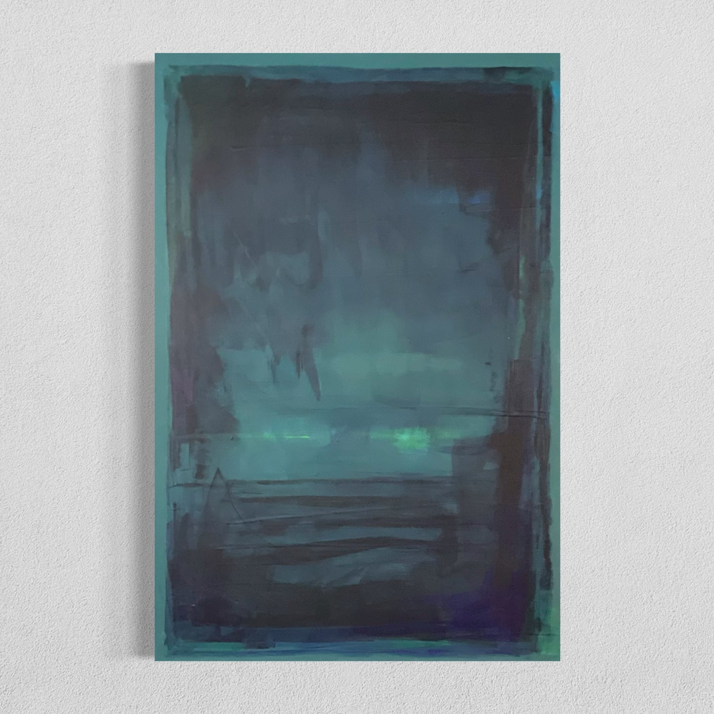 Window By The Sea, 24"x36" original acrylic painting