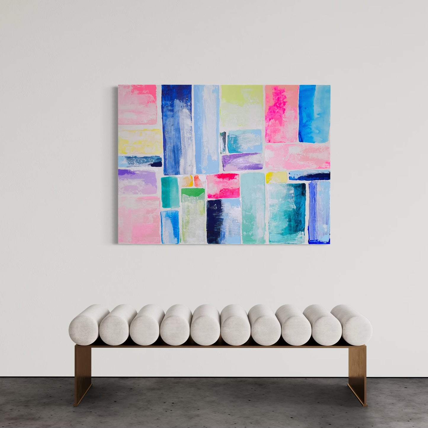 Candy Rush, 36"x48" Large Vibrant Abstract Art