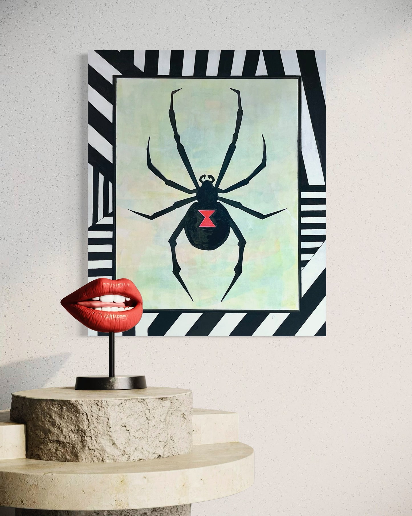 Web of Dreams, 20"x24" Abstract Expressionism Spider Art