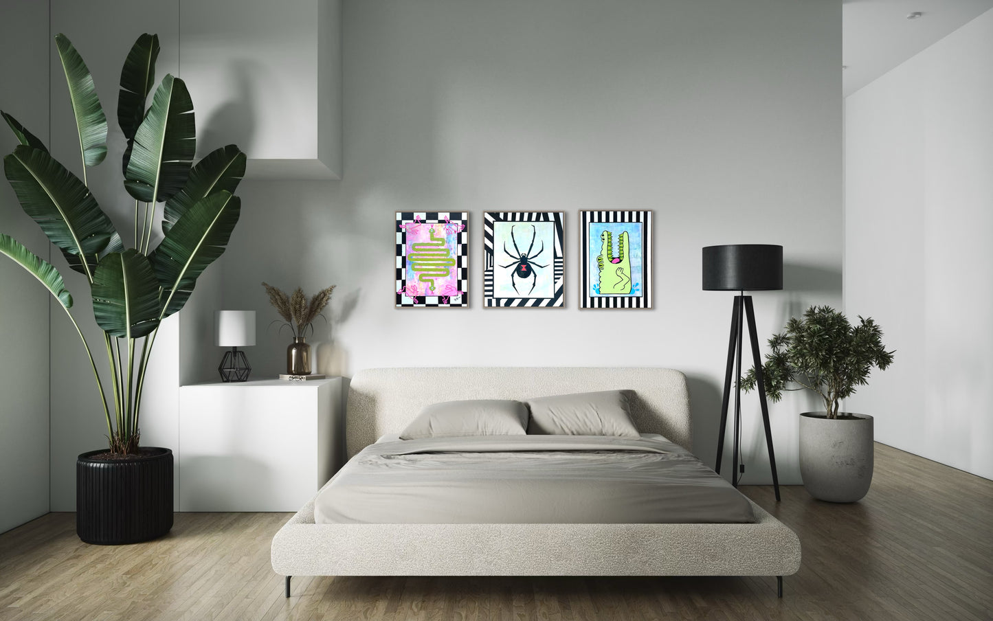 Web of Dreams, 20"x24" Abstract Expressionism Spider Art