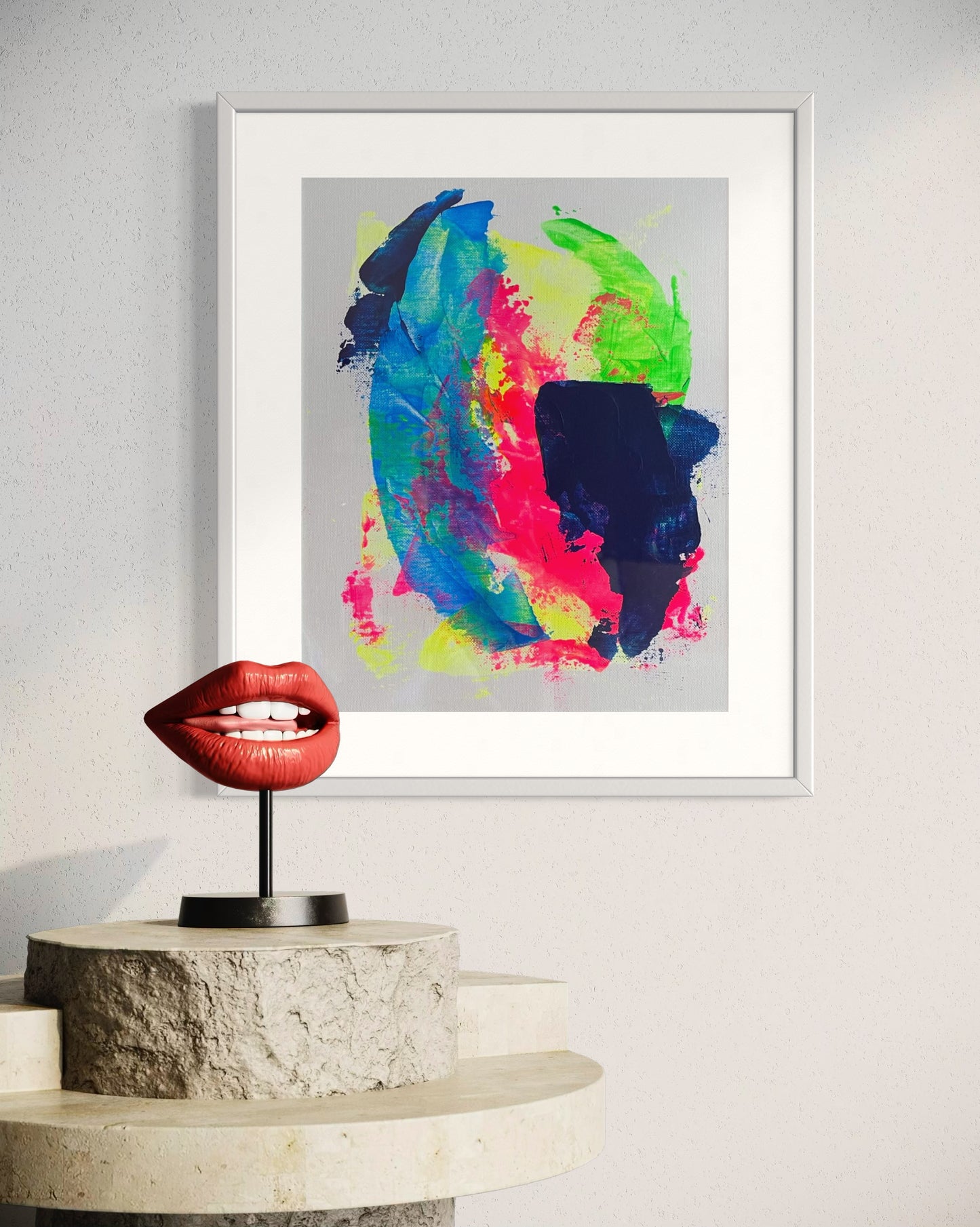 Disco Stick, 11"x14" Original Abstract Painting