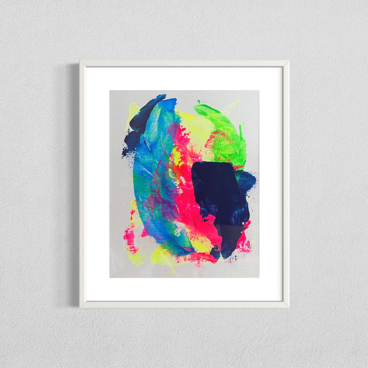 Disco Stick, 11"x14" Original Abstract Painting