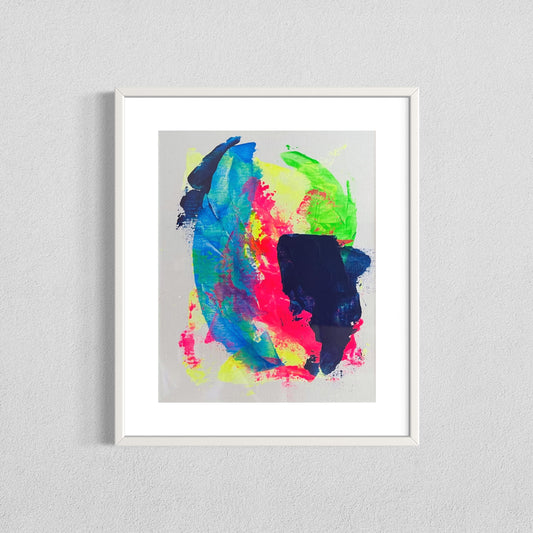 Disco Stick, 11"x14" Original Abstract Painting