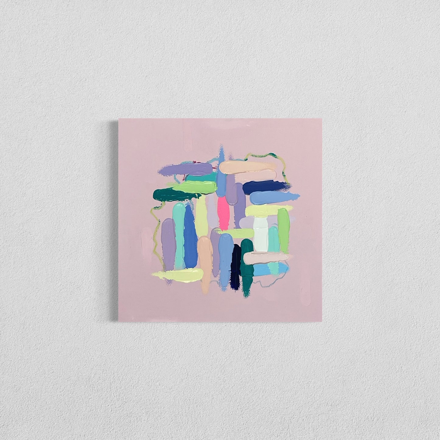 Enchanted Minis, Set of Three 12"x12" Abstract Paintings