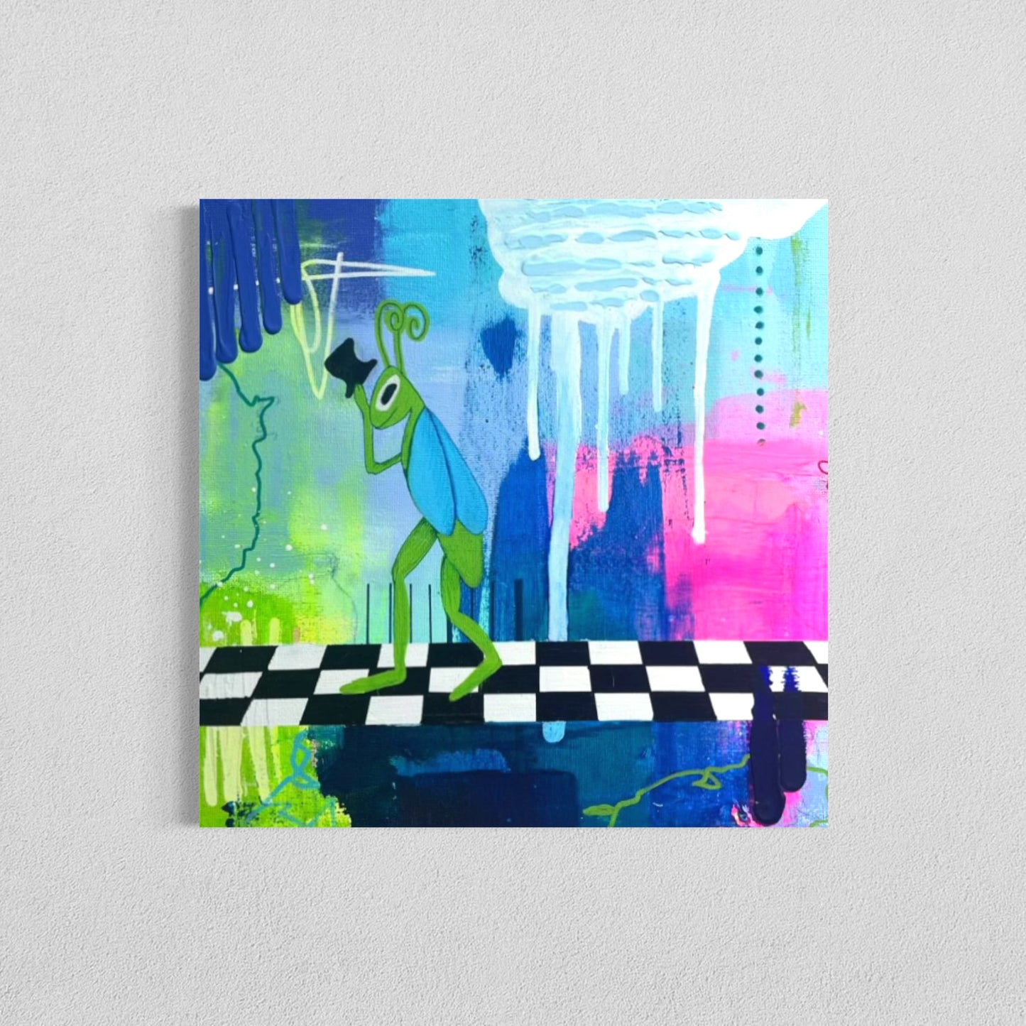 Hello, I Must Be Going; 12"x12" Abstract Expressionist Painting