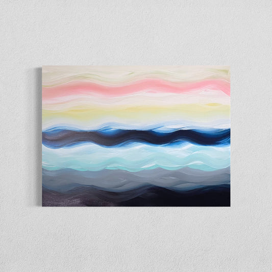 Not Your Mother's Beach Waves, 30"x40" Original Abstract Painting