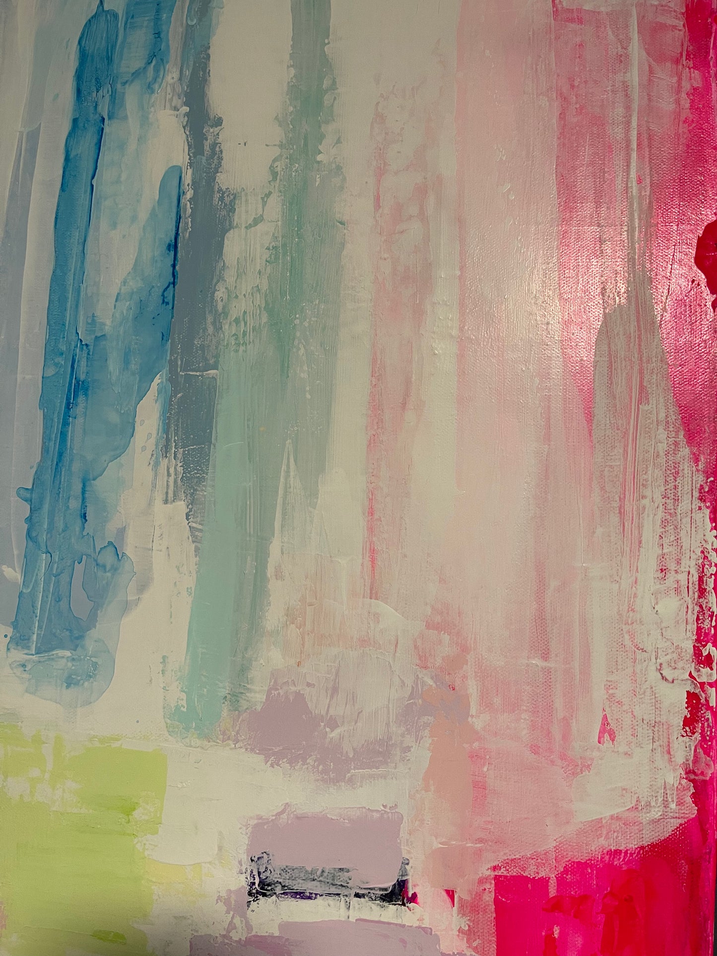 Cotton Candy, 24"x36" Original Abstract Painting