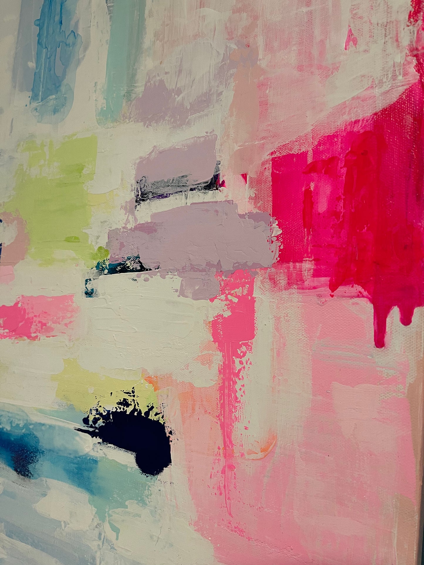 Cotton Candy, 24"x36" Original Abstract Painting