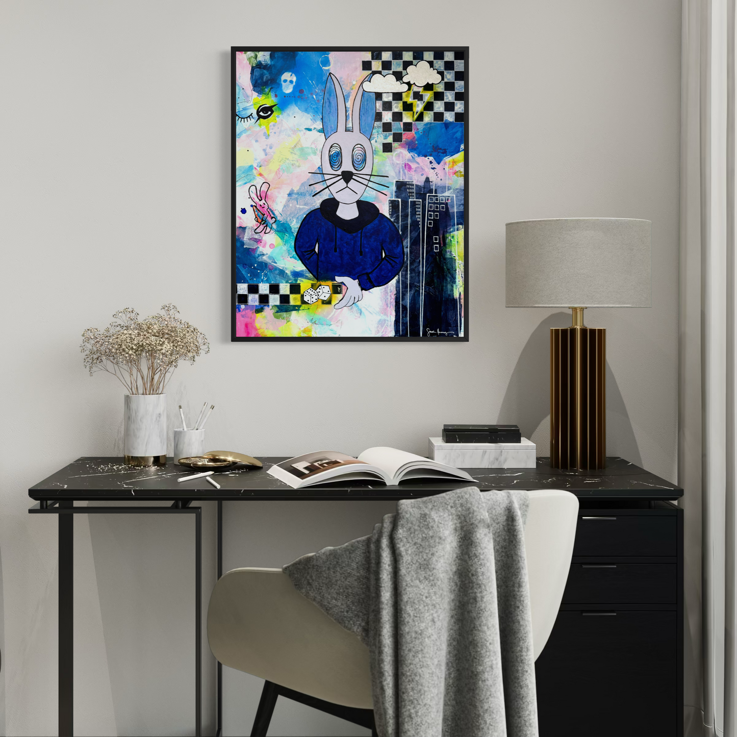 The Gamble, 24"x30" Original Abstract Expressionism Painting
