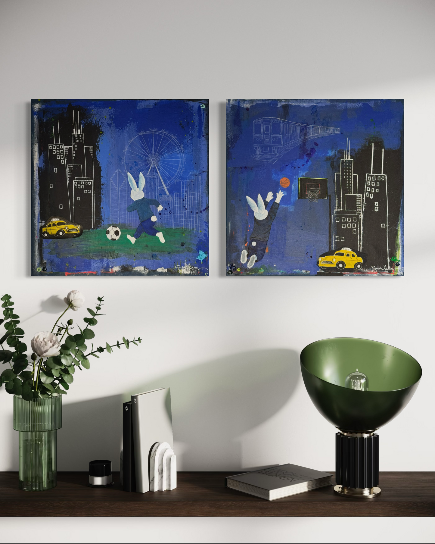 West Loop, 20"x20" Original Abstract Expressionism Painting