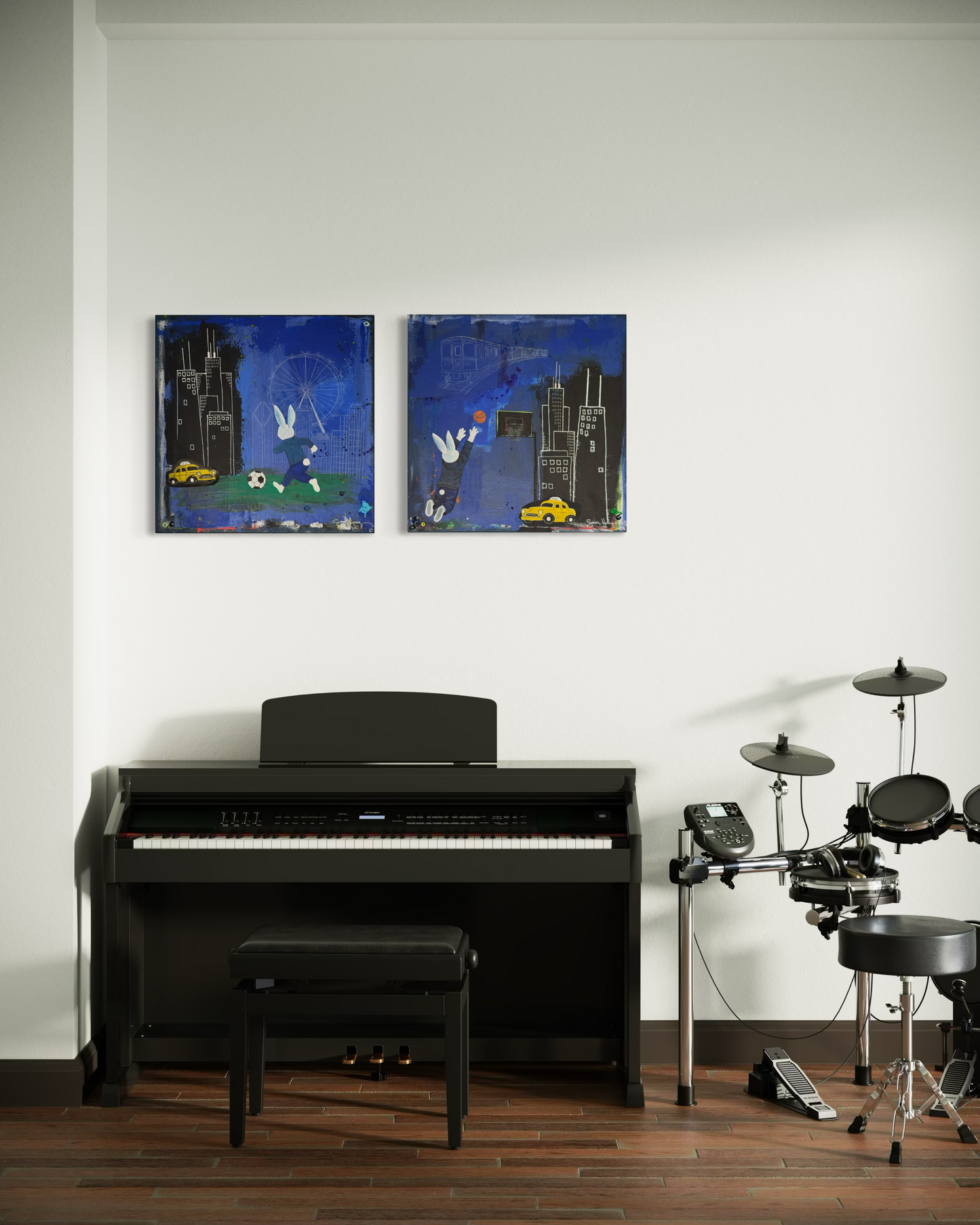 West Loop, 20"x20" Original Abstract Expressionism Painting