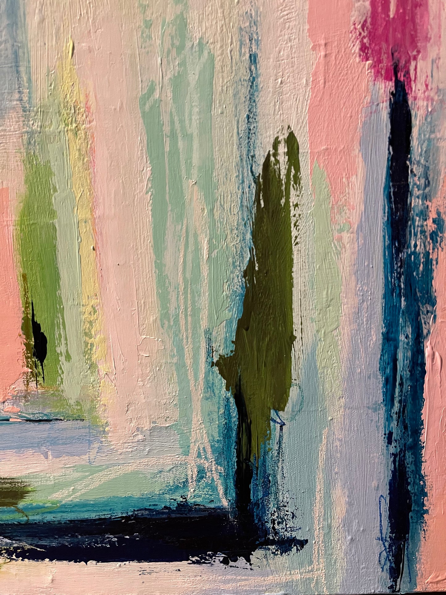 The Garden, 24"x36" Original Abstract Painting