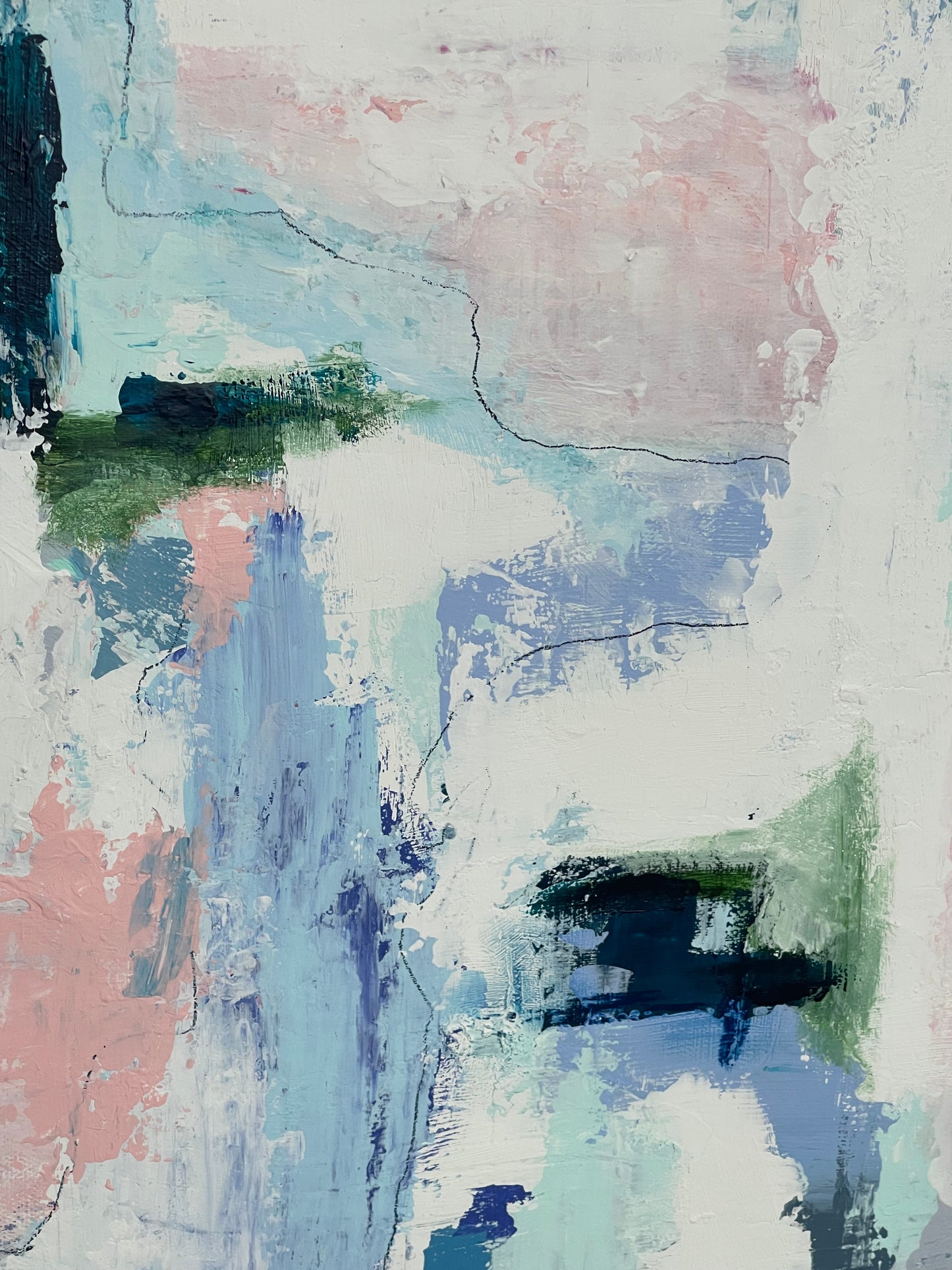 Wren, 24"x24" Original Abstract Painting