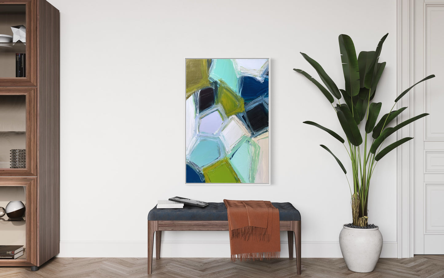 Sea Glass, 24"x36" Original Abstract Painting
