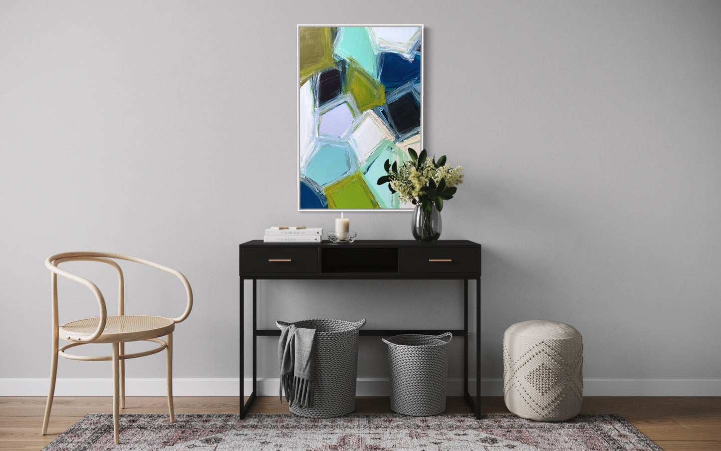 Sea Glass, 24"x36" Original Abstract Painting