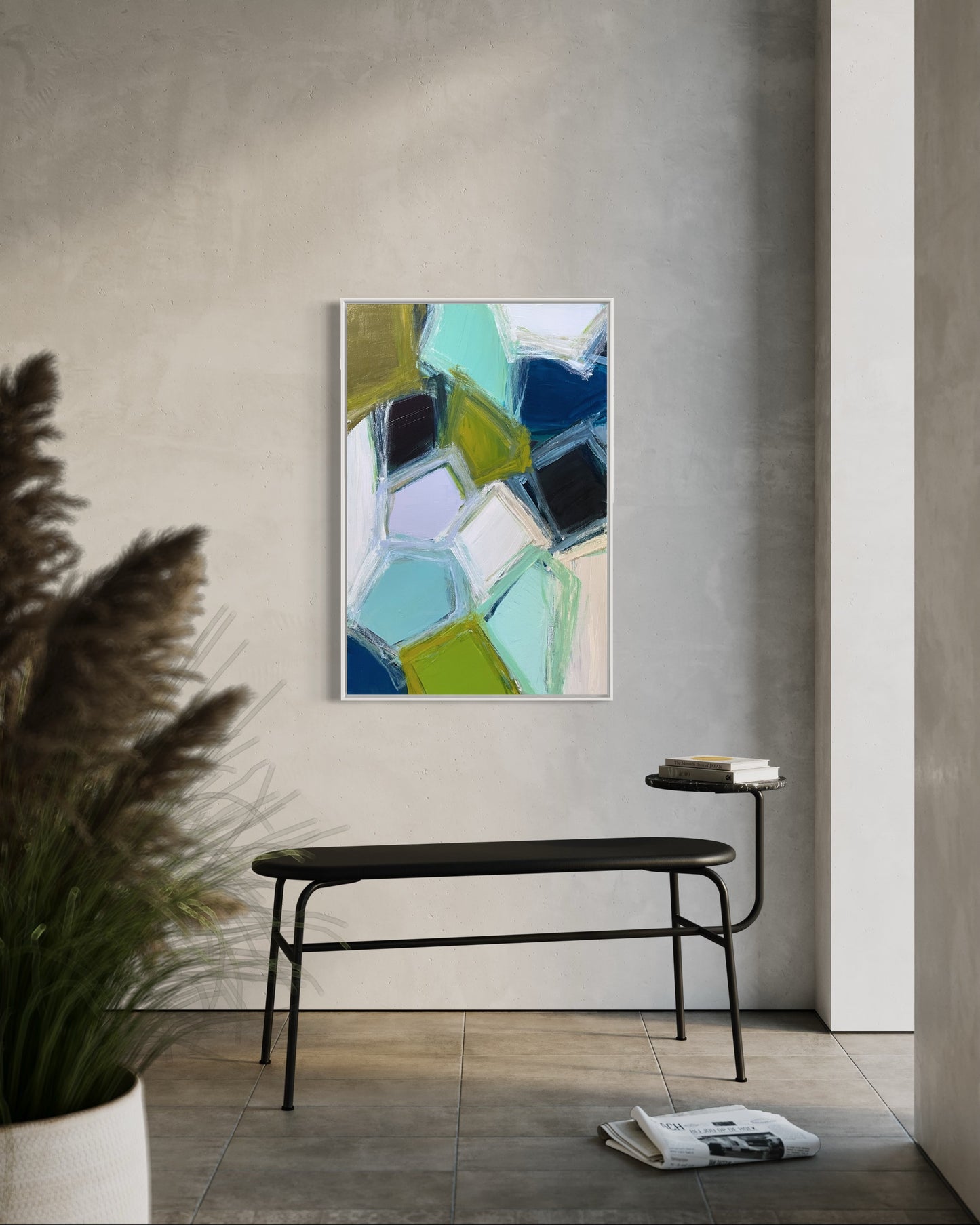 Sea Glass, 24"x36" Original Abstract Painting