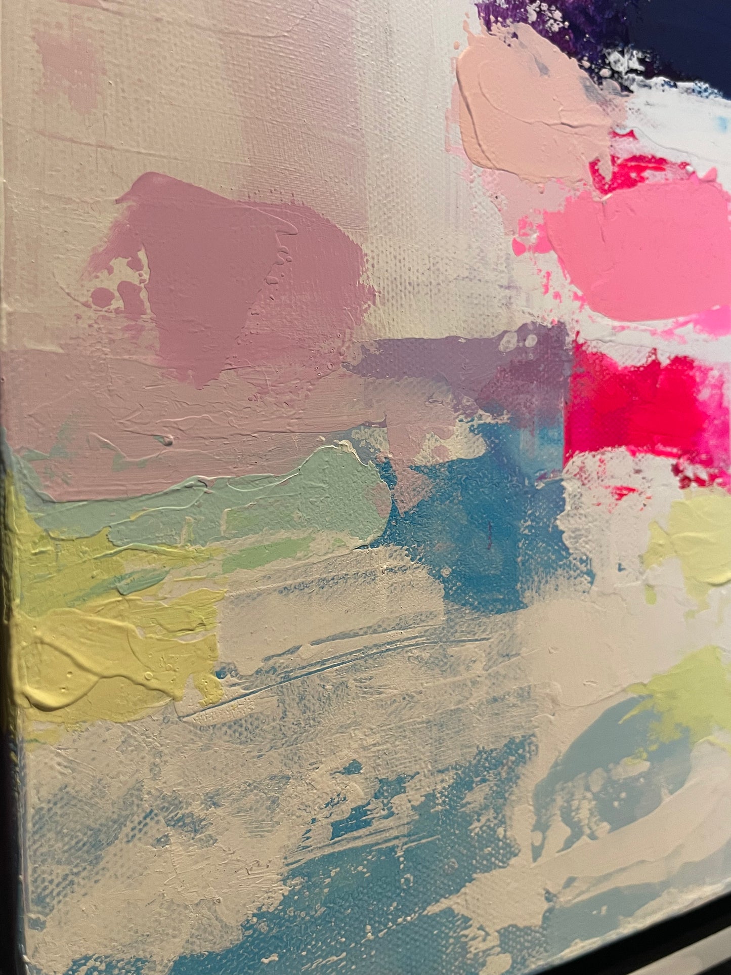 Cotton Candy, 24"x36" Original Abstract Painting