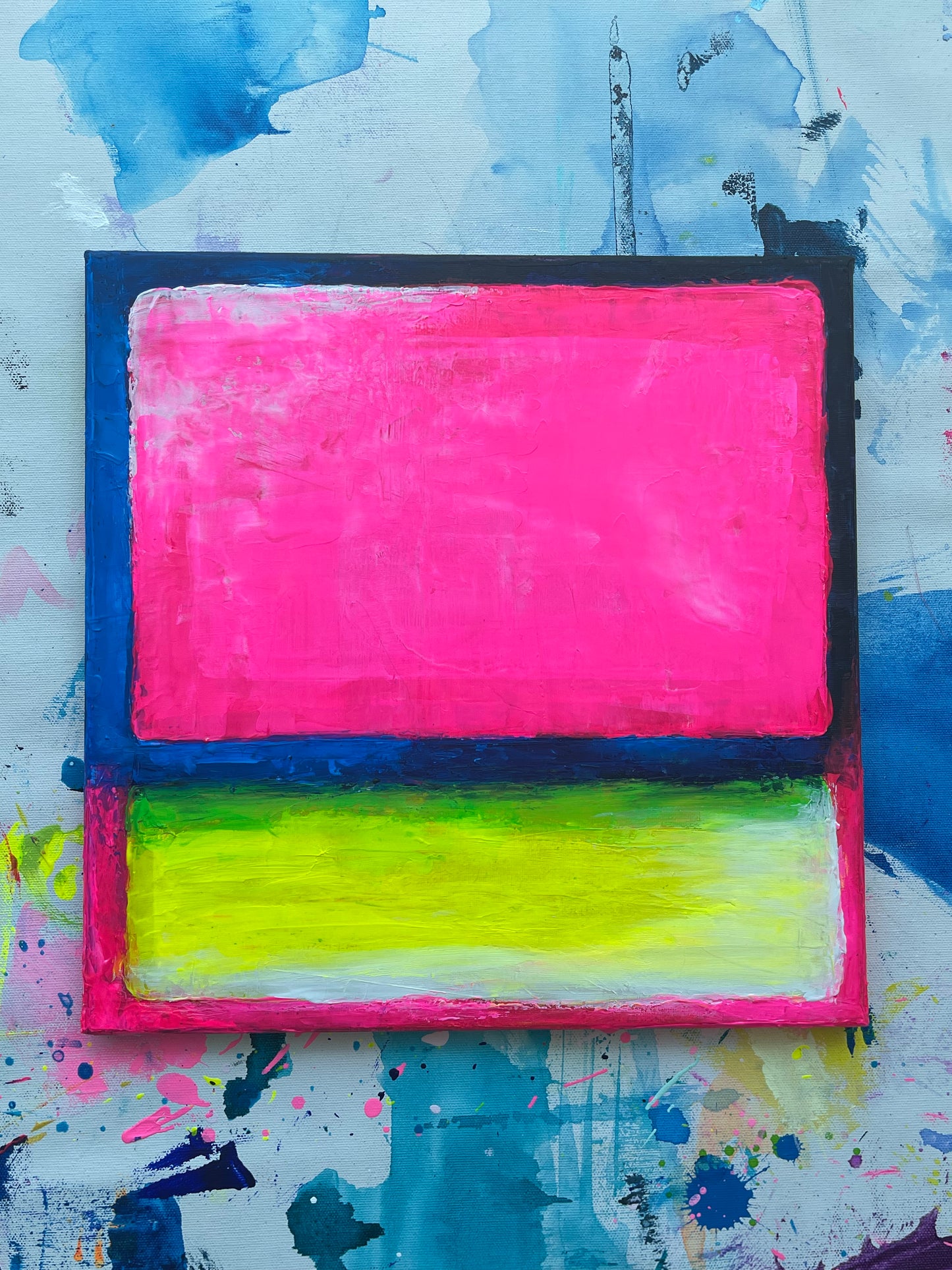 Love Rush, 20"x20" Original Abstract Painting