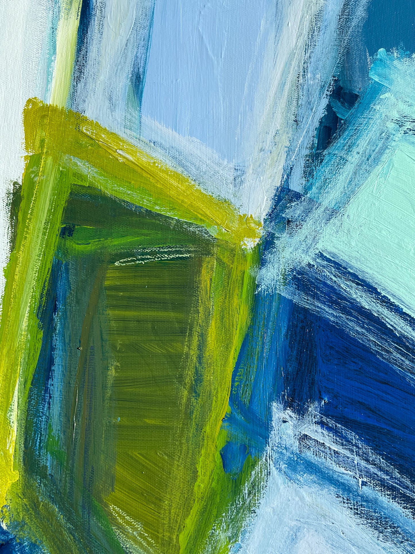 Sea Glass Squared, 24"x24" Original Abstract Painting