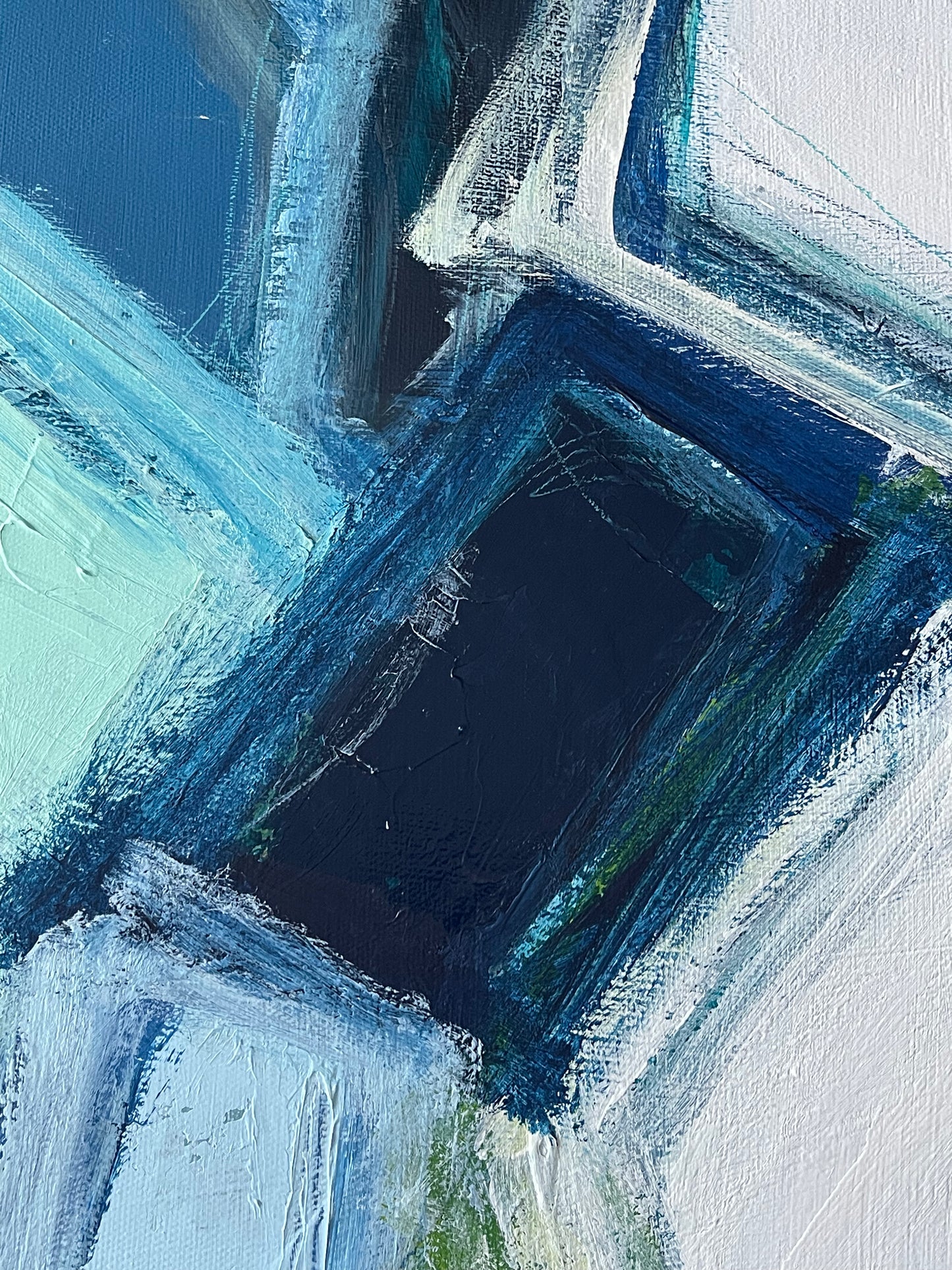 Sea Glass Squared, 24"x24" Original Abstract Painting