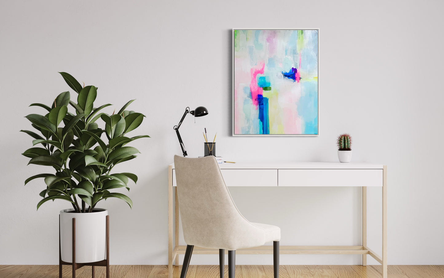 Chicago When She Blooms, 24"x30" Original Abstract Painting