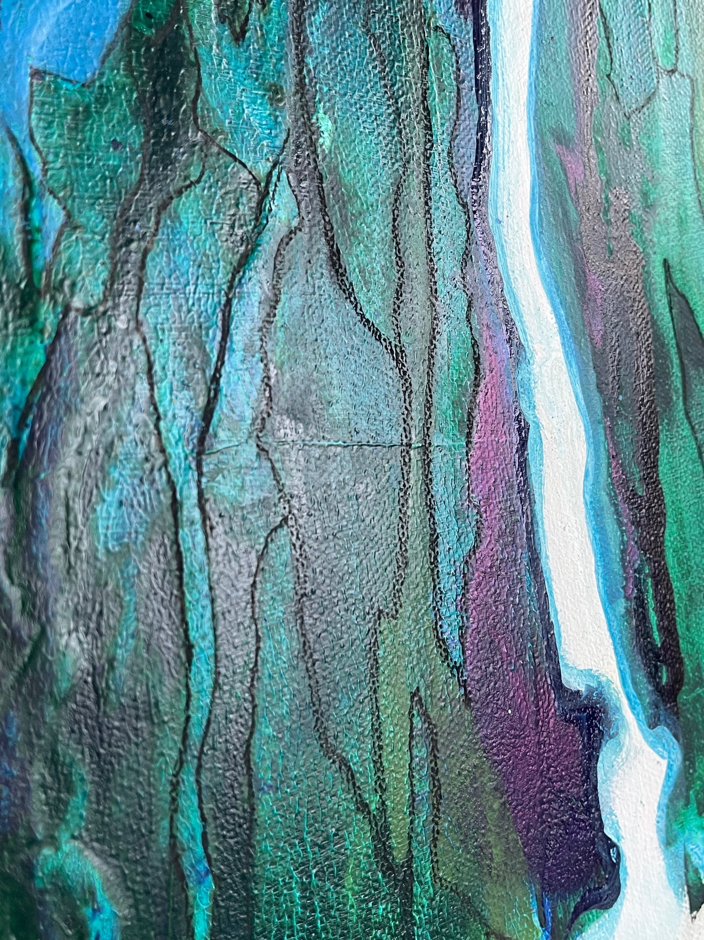 Reunion, 36"x48" Original Abstract Coastal Painting