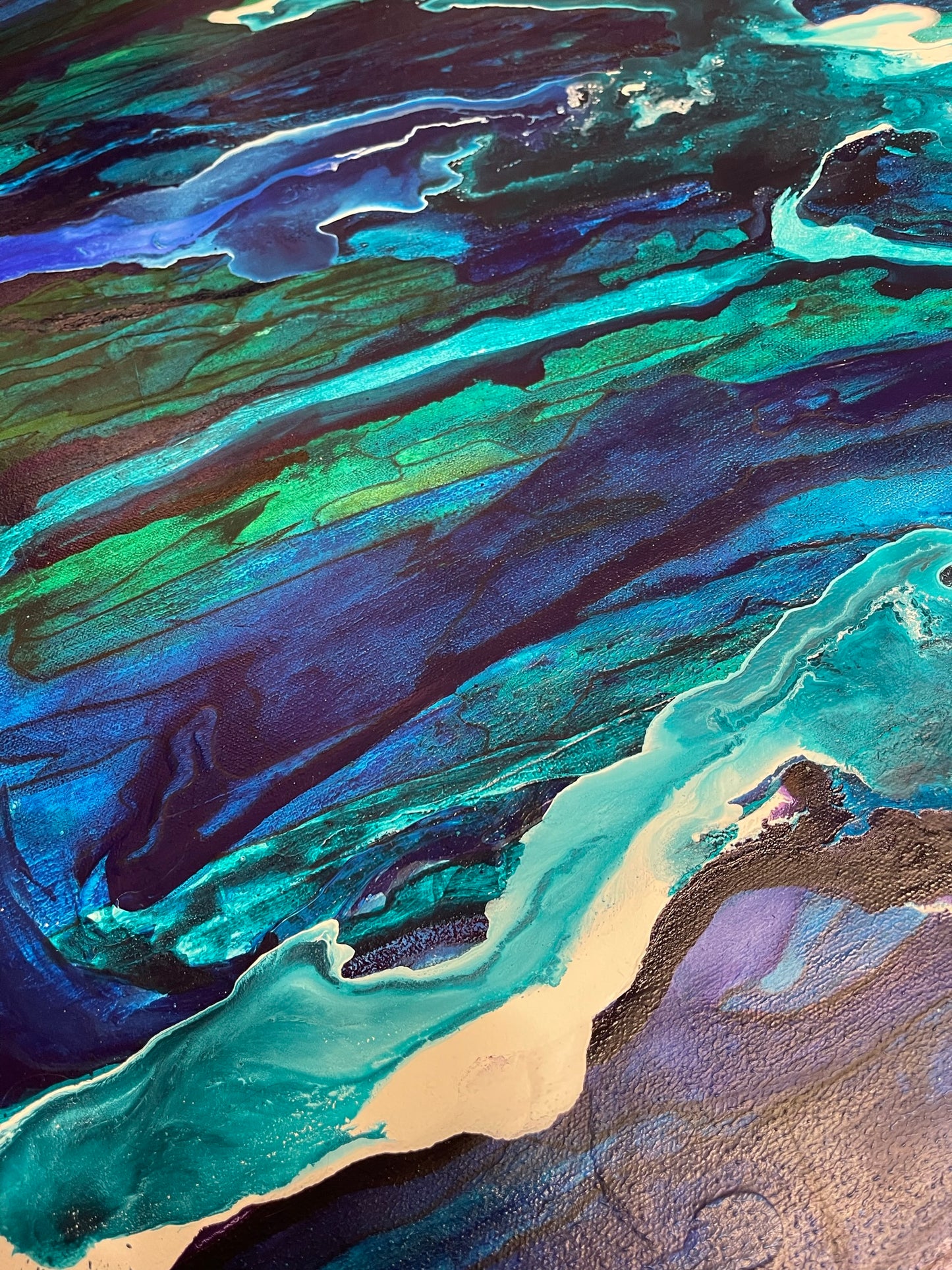 Reunion, 36"x48" Original Abstract Coastal Painting