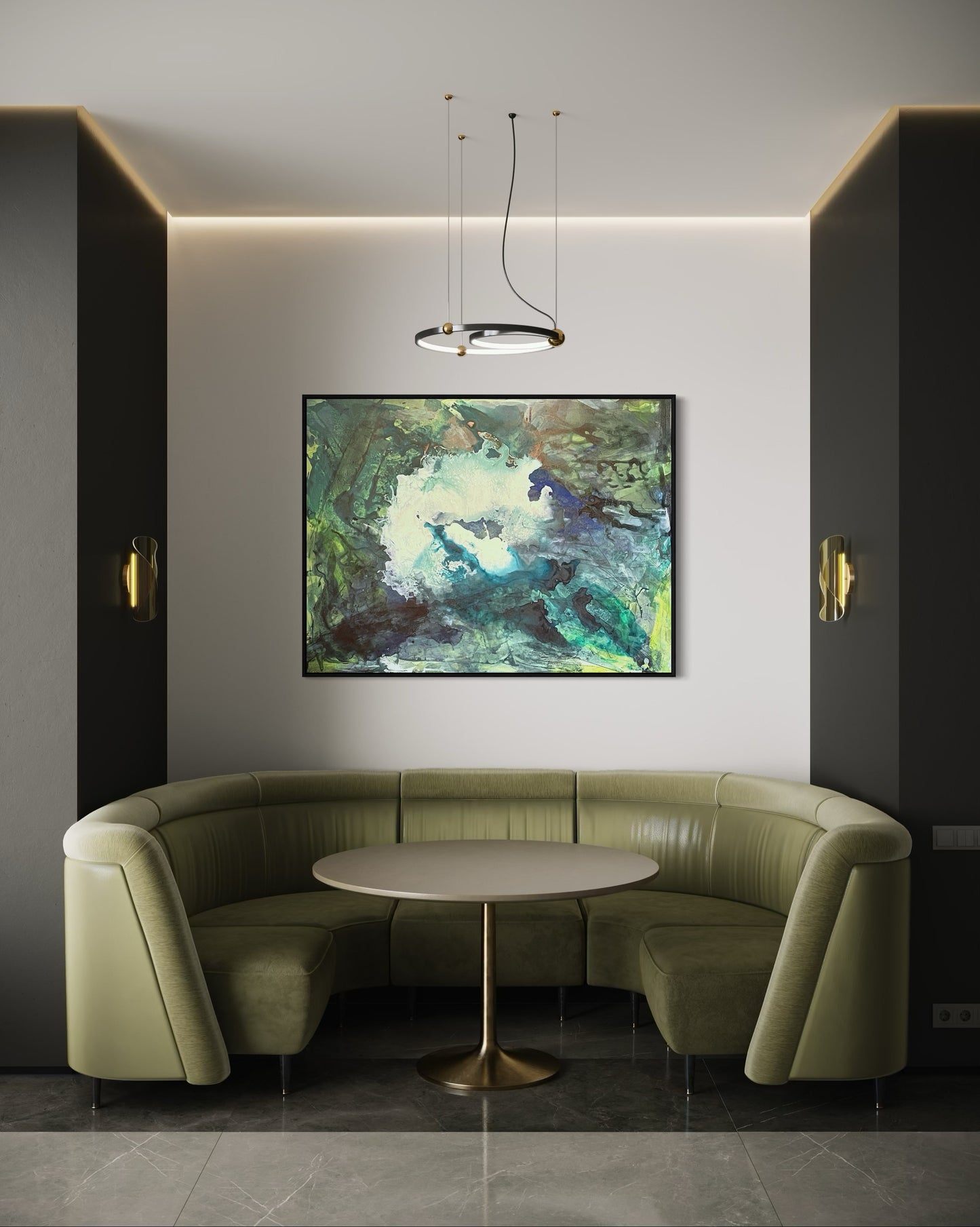 Swimming Hole, 30"x40" original acrylic painting