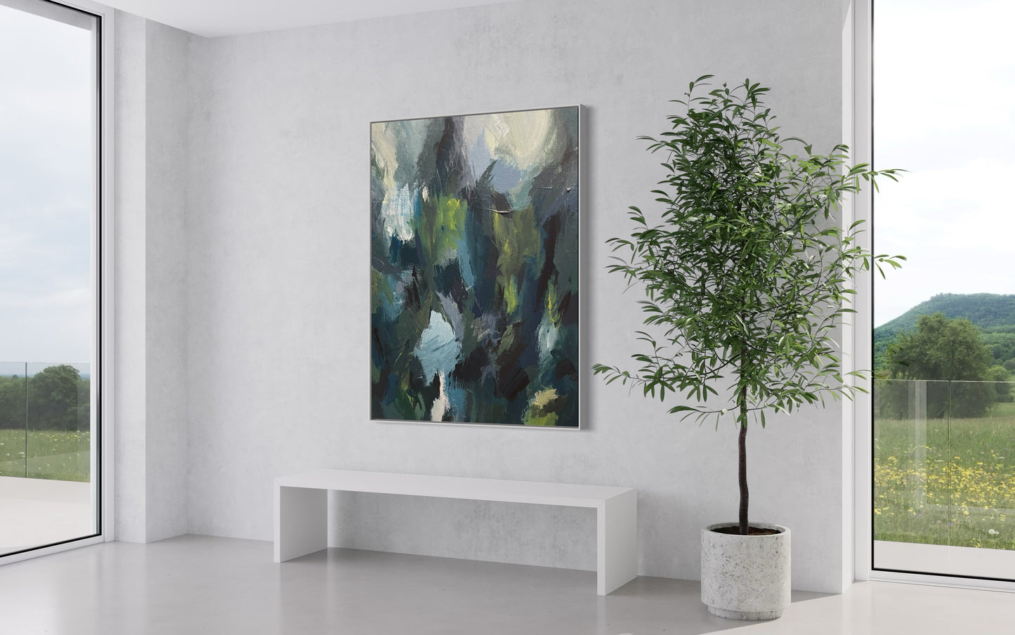 Birds of a Feather, 36"x48" Original Abstract Painting