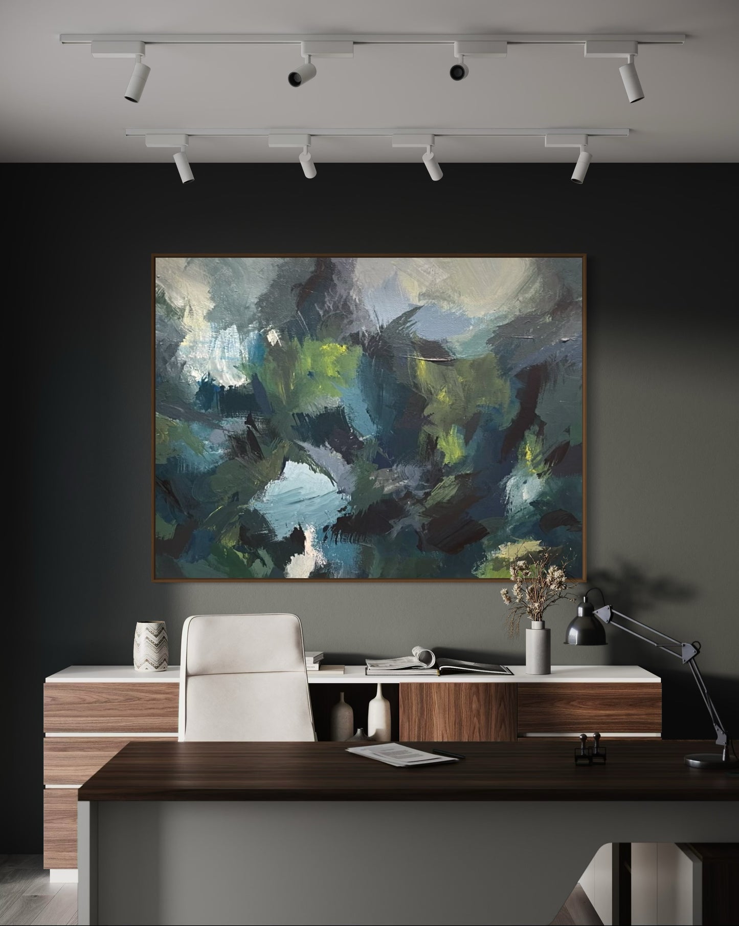 Birds of a Feather, 36"x48" Original Abstract Painting