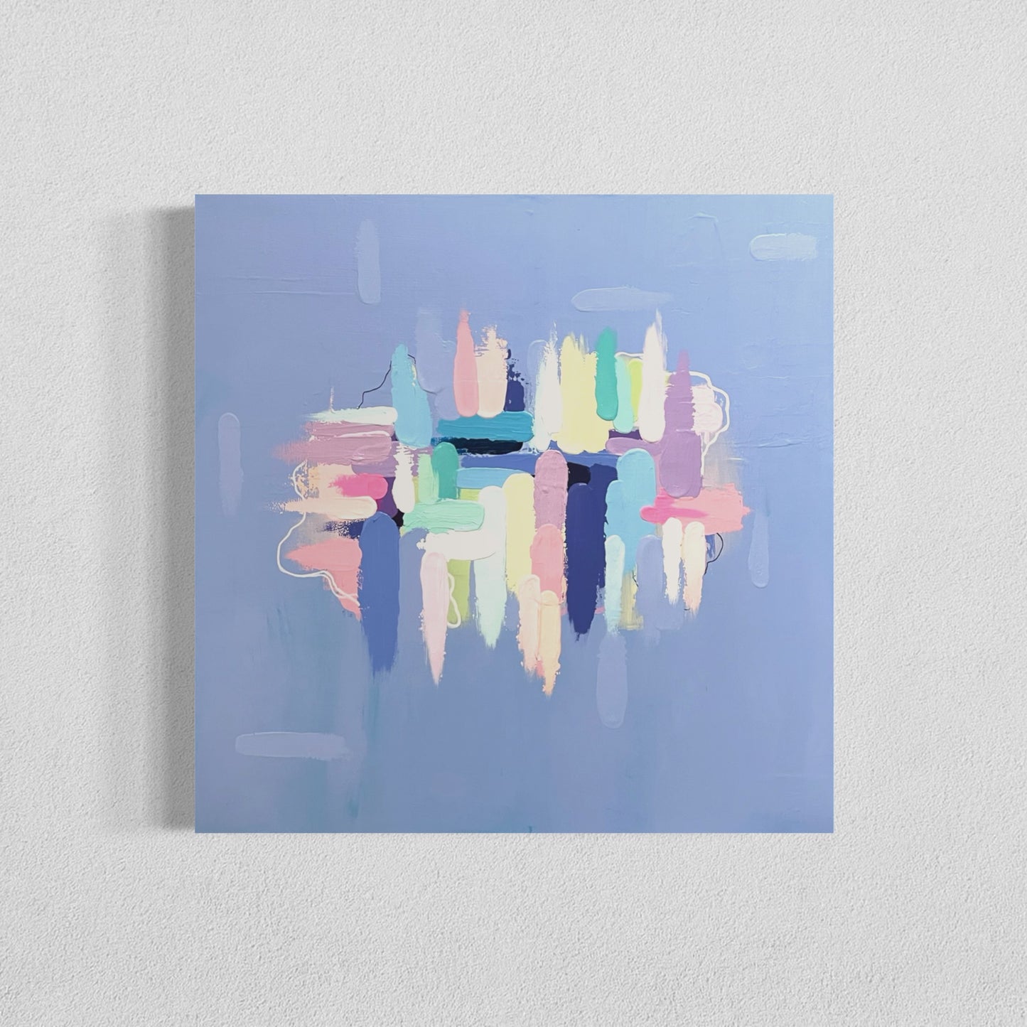 Enchanted, 24"x24" Preppy Grand Millennial Abstract Paintings